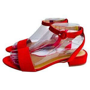 Cushionaire Red Women's Sandals Size 7.5